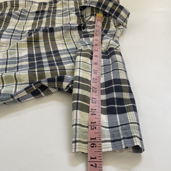 VINTAGE Pendleton Shirt Plaid Mens Size‎ Large Short Sleeve Preppy Business - Picture 9 of 10